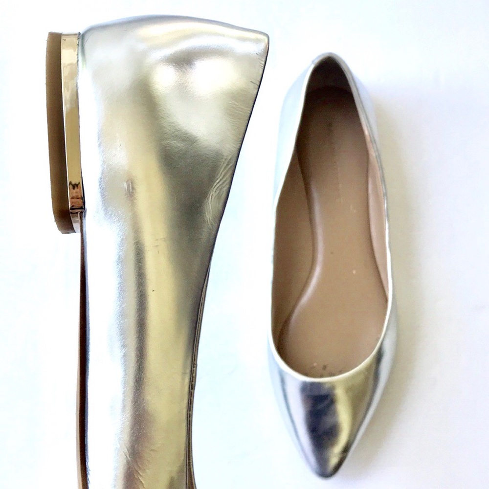 Banana Republic Silver/Gold Mirrored Pointed Flats